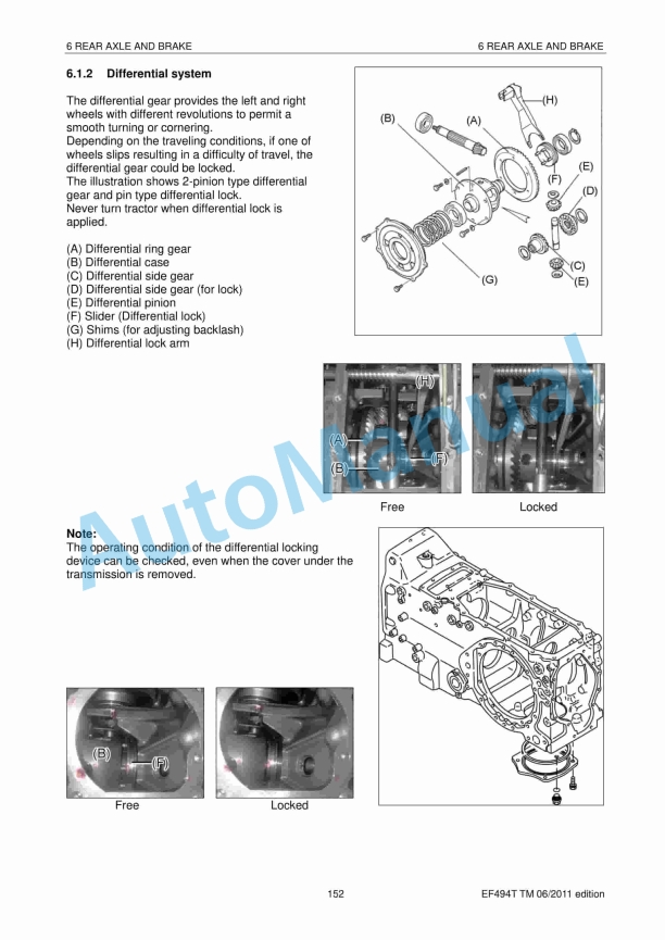Yanmar EF494T Diesel Tractor Technical Manual 3 Yanmar EF494T Diesel Tractor Technical Manual-3