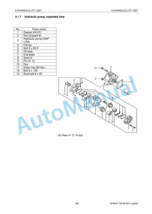 Yanmar EF494T Diesel Tractor Technical Manual 5 Yanmar EF494T Diesel Tractor Technical Manual-5