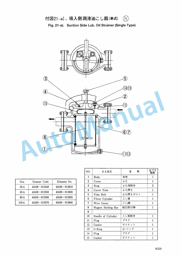 Yanmar M220-UN to M220L-EX Diesel Engine Operation Manual 4 Yanmar M220-UN to M220L-EX Diesel Engine Operation Manual - Image 4