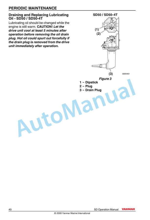 Yanmar SD20, SD50, SD50-4T Sail Drive Operation Manual 0ASDM-G00101 2 Yanmar SD20, SD50, SD50-4T Sail Drive Operation Manual 0ASDM-G00101 - Image 2