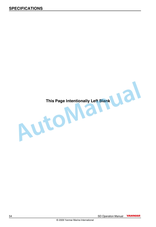 Yanmar SD20, SD50, SD50-4T Sail Drive Operation Manual 0ASDM-G00101 3 Yanmar SD20, SD50, SD50-4T Sail Drive Operation Manual 0ASDM-G00101 - Image 3