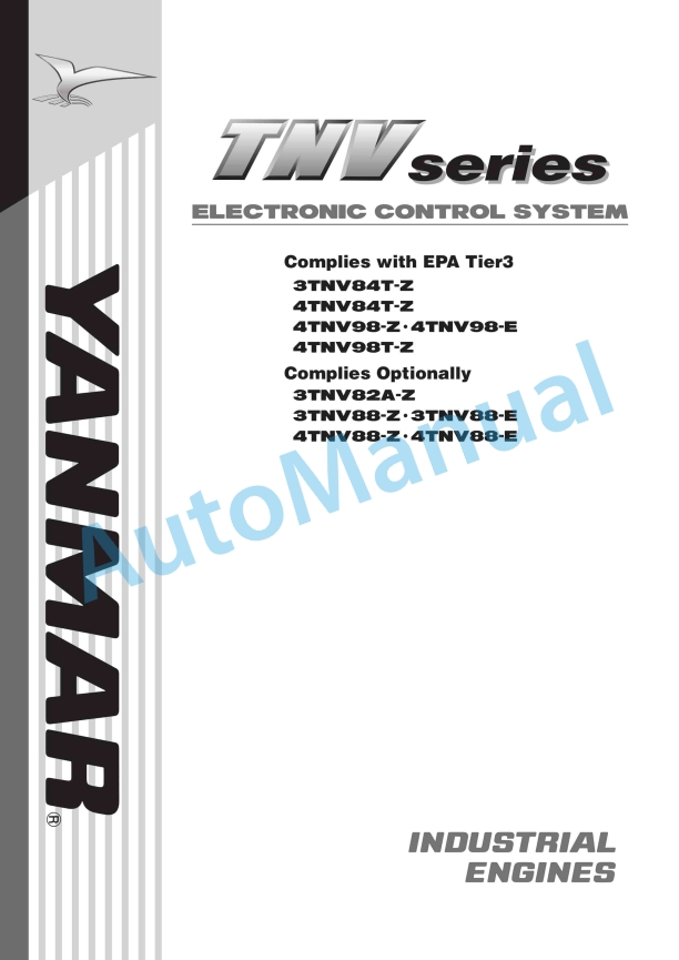 Yanmar TNV Series Electronic Control System 1 Yanmar TNV Series Electronic Control System