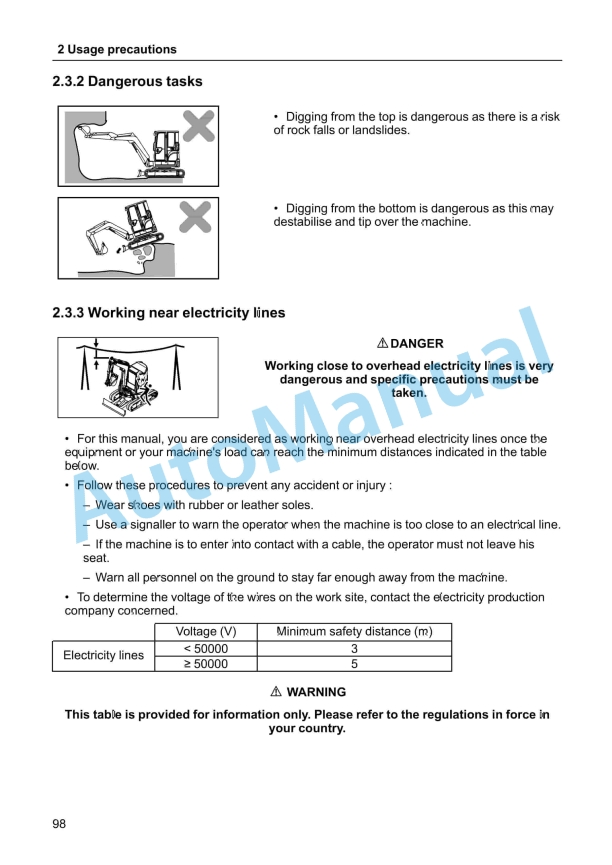 Yanmar ViO57-6B Mini Excavator Operation Manual 2 Yanmar ViO57-6B Mini Excavator Operation Manual - Image 2