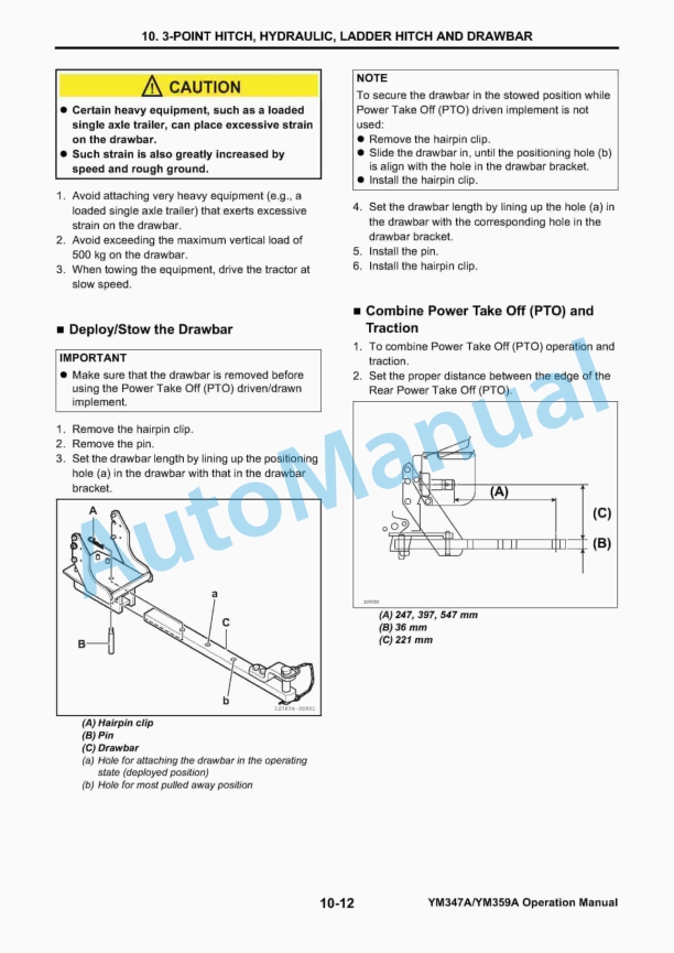 Yanmar YM347A, YM359A Compact Tractor Operation Manual 2 Yanmar YM347A, YM359A Compact Tractor Operation Manual-2