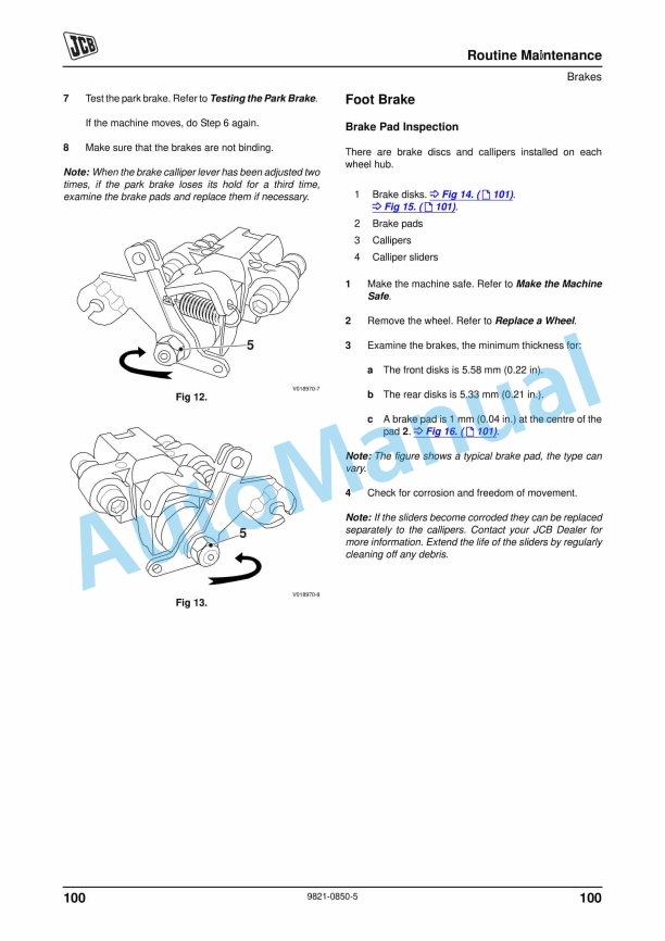 JCB 1000D Workmax Operator Manual 9821-0850-3