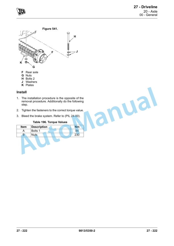 JCB 10TFT, 9TFT, 9TST Dumper Service Manual 9813-5350 3 JCB 10TFT, 9TFT, 9TST Dumper Service Manual 9813-5350 - Image 3