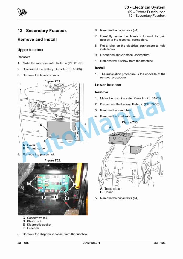 JCB 110W Hydradig Wheeled Excavator Service Manual 9813-8250 4 JCB 110W Hydradig Wheeled Excavator Service Manual 9813-8250 - Image 4