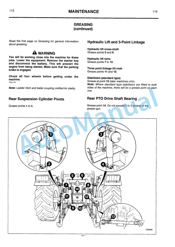 JCB 1115S, 1125, 1135 Fastrac Operator Handbook 9801-1421-3