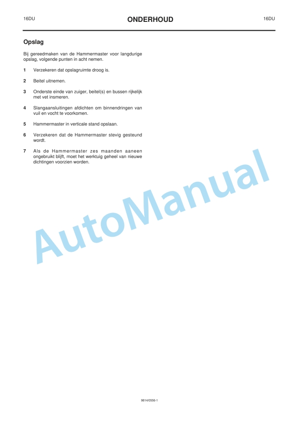 JCB 115, 140 Hammermaster Owners Manual 9814-0556 5 JCB 115, 140 Hammermaster Owners Manual 9814-0556-5