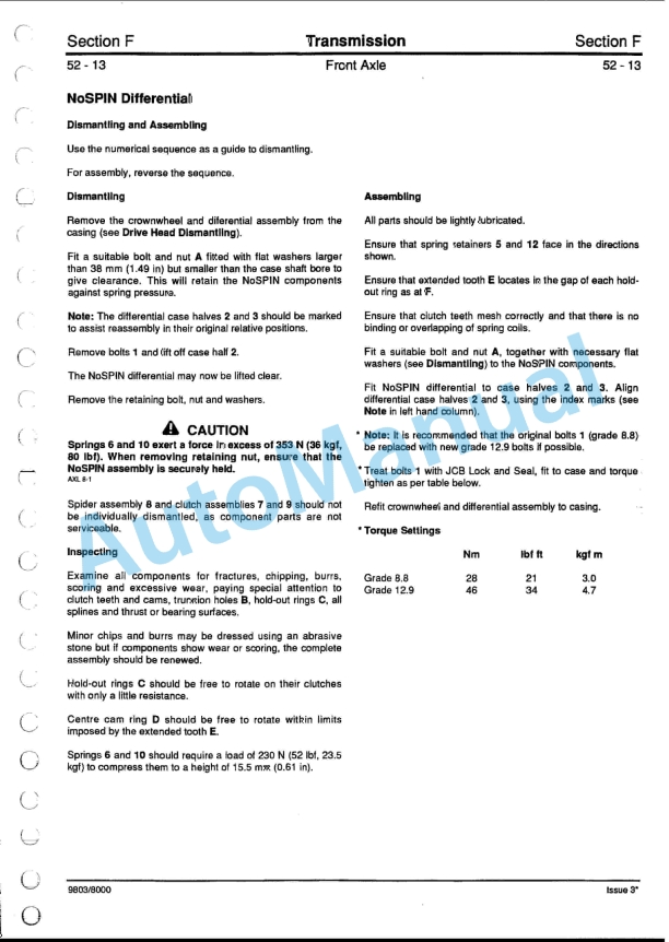 JCB 125, 135, 145, 150, 155, 185 Fastrac Service Manual 9803-8000 5 JCB 125, 135, 145, 150, 155, 185 Fastrac Service Manual 9803-8000-5