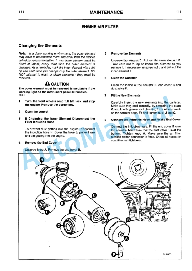 JCB 125, 135, 155, 185 Fastrac Operator Handbook 9801-1331-3