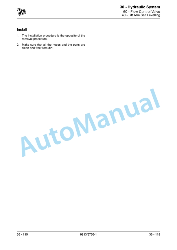 JCB 135, 155, 175, 190, 205 Skidsteer Loader Service Manual 9813-6750 3 JCB 135, 155, 175, 190, 205 Skidsteer Loader Service Manual 9813-6750 - Image 3