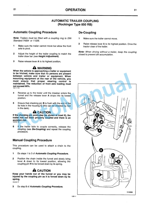 JCB 135, 155, 185 Fastrac Operator Handbook 9801-1361-2