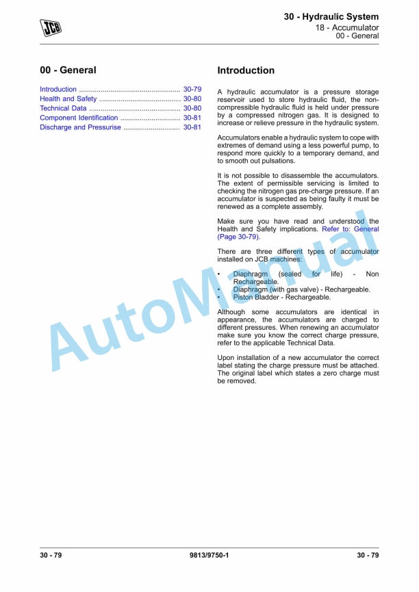 JCB 135 (T4F) to 215 (T4F) Skidsteer Loader Service Manual 9813-9750 3 JCB 135 (T4F) to 215 (T4F) Skidsteer Loader Service Manual 9813-9750 - Image 3