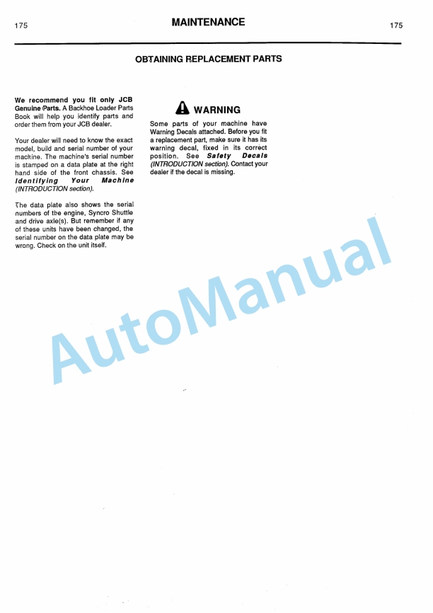 JCB 1400B Centermount, 1400B Sideshift, 1550B, 1600B, 1700B Manual-3