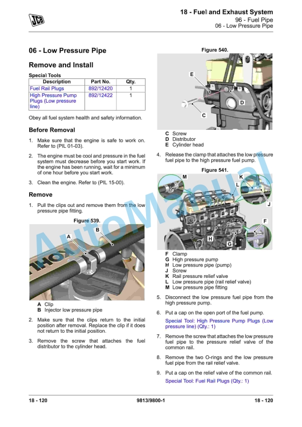 Alternative view of JCB 155, 175 Skidsteer Loader Service Manual 9813-9800