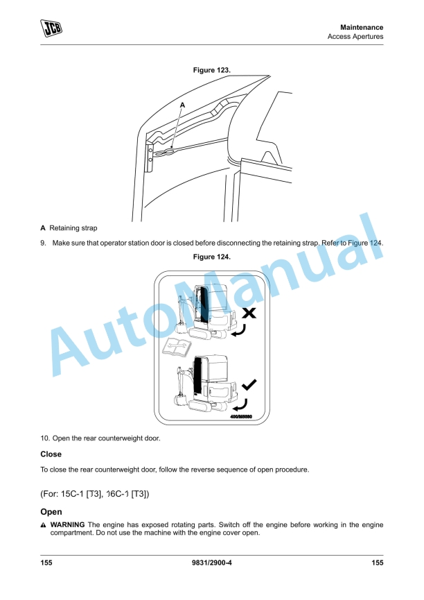 JCB 15C-1, 16C-1, 18Z-1, 19C-1, 19C-1 PC Compact Excavator Operator Manual 9831-2900 3 JCB 15C-1, 16C-1, 18Z-1, 19C-1, 19C-1 PC Compact Excavator Operator Manual 9831-2900 - Image 3