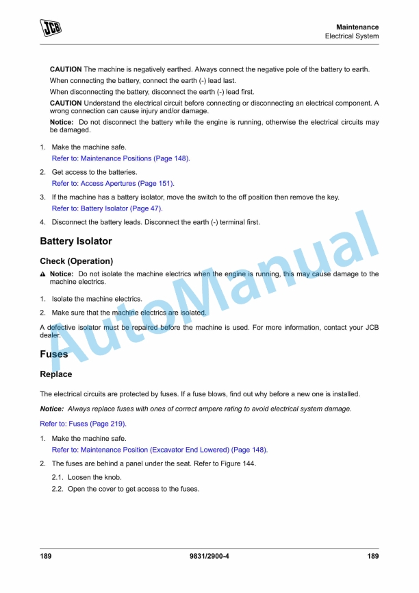JCB 15C-1, 16C-1, 18Z-1, 19C-1, 19C-1 PC Compact Excavator Operator Manual 9831-2900 5 JCB 15C-1, 16C-1, 18Z-1, 19C-1, 19C-1 PC Compact Excavator Operator Manual 9831-2900 - Image 5