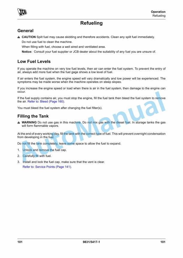 Alternative view of JCB 16C-1, 18Z-1 Compact Excavator Operator Manual 9831-5417