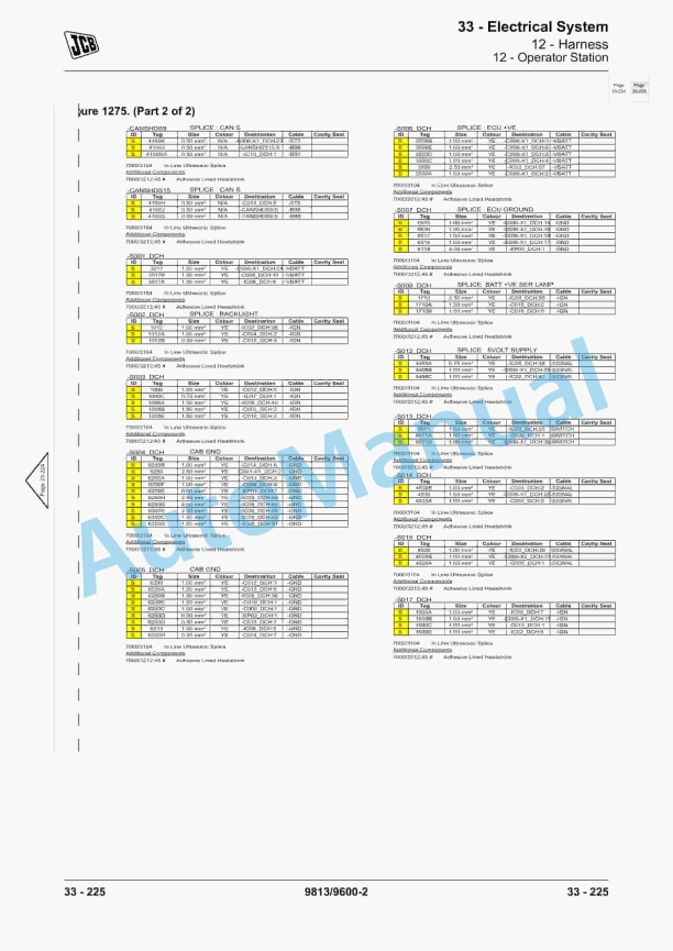 JCB 210X, 220X Excavator Service Manual 9813-9600 4 JCB 210X, 220X Excavator Service Manual 9813-9600 - Image 4