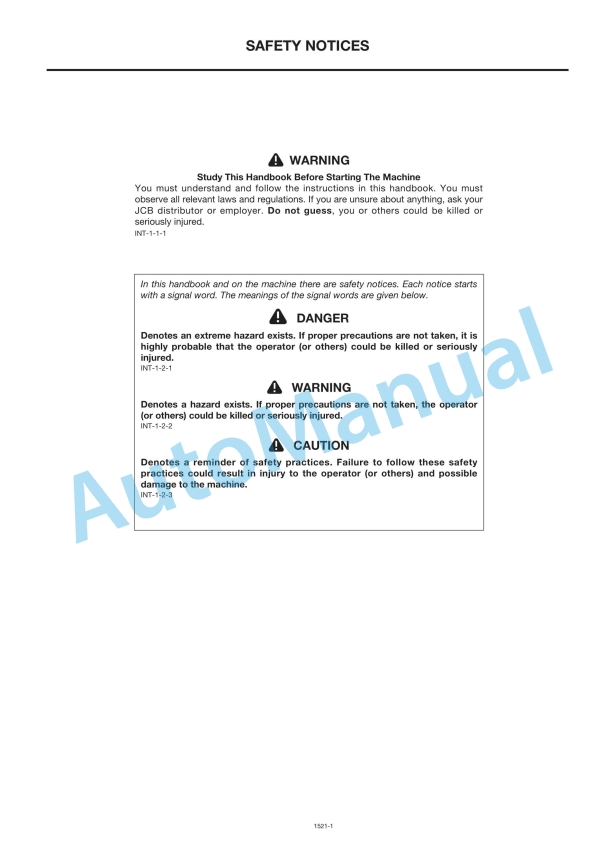 JCB 2140 Fastrac Operator Manual 1 JCB 2140 Fastrac Operator Manual