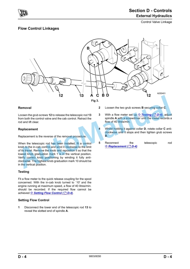 Alternative view of JCB 2155, 2170 Fastrac Service Manual 9803-8050