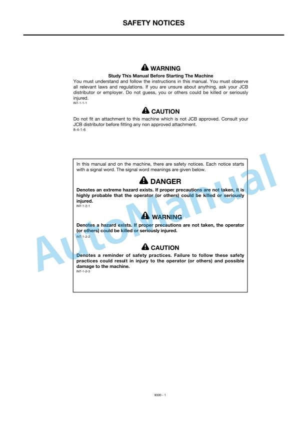 JCB 241e Backhoe Loader Operator Manual 1 JCB 241e Backhoe Loader Operator Manual