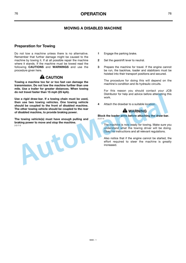 JCB 241e Backhoe Loader Operator Manual 2 JCB 241e Backhoe Loader Operator Manual - Image 2