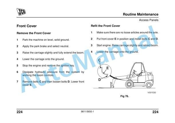 JCB 2.5, 3.0, 3.5 Teletruk Operator Manual 9811-5650 3 JCB 2.5, 3.0, 3.5 Teletruk Operator Manual 9811-5650 - Image 3