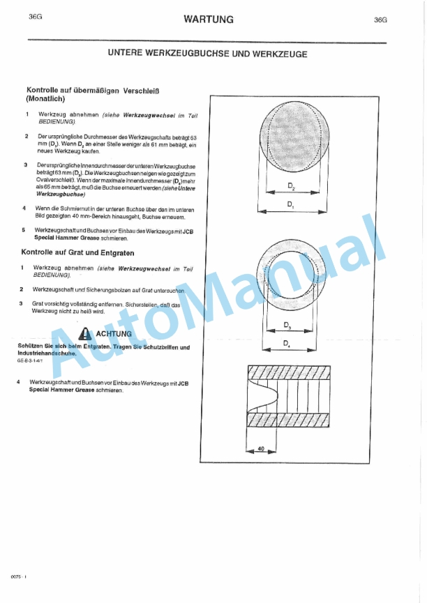 JCB 260, 260L Hammermaster Owners Manual 9801-0075 2 JCB 260, 260L Hammermaster Owners Manual 9801-0075-2