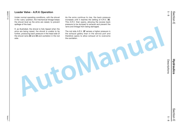 Alternative view of JCB 2CX, 2DX, 210, 212, Variants Service Manual 9803-7110