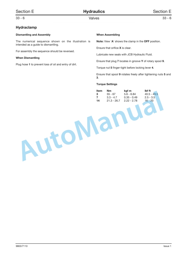 JCB 2CX, 2DX, 210, 212, Variants Service Manual 9803-7110 3 JCB 2CX, 2DX, 210, 212, Variants Service Manual 9803-7110 - Image 3