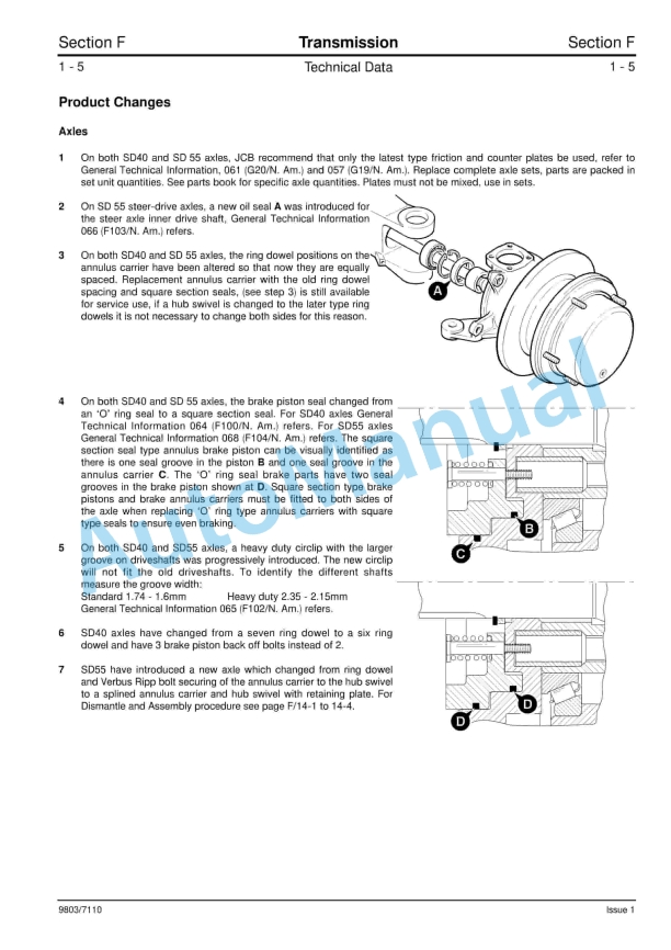JCB 2CX, 2DX, 210, 212, Variants Service Manual 9803-7110 4 JCB 2CX, 2DX, 210, 212, Variants Service Manual 9803-7110 - Image 4
