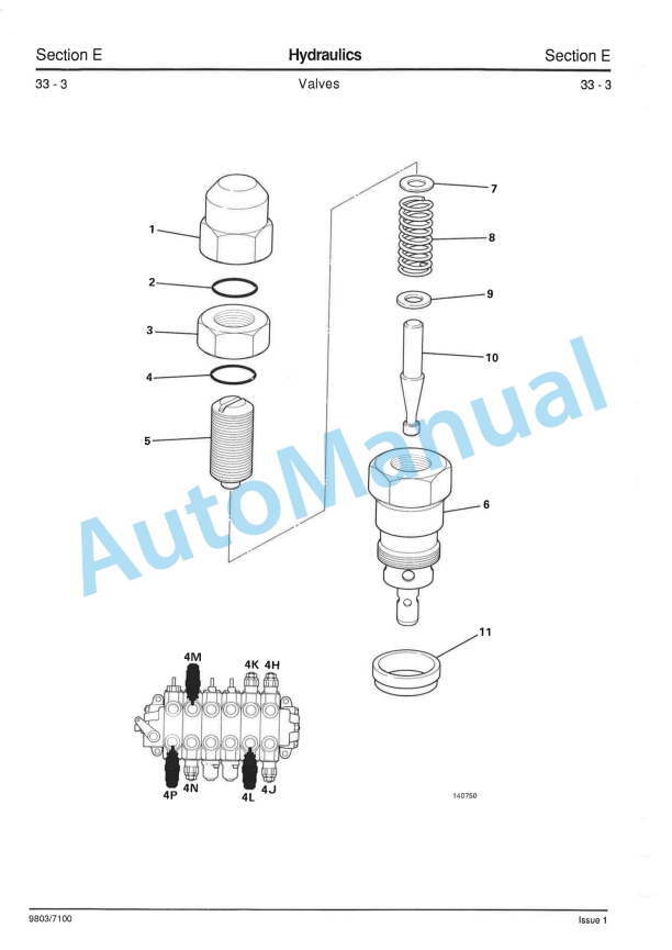 JCB 2CX Backhoe Loader Service Manual 9803-7100-3