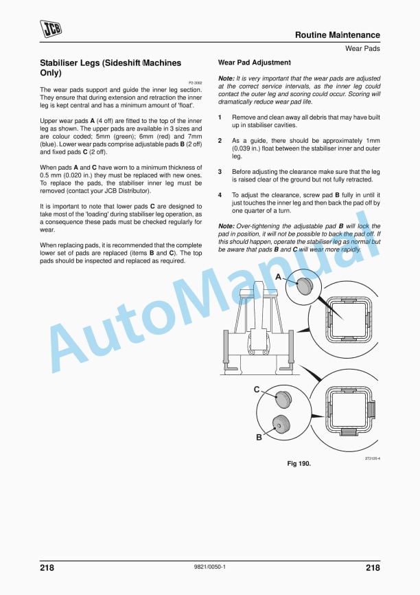 JCB 2CX Backhoe Loader With Airmaster Information Operator Manual 9821-0050 5 JCB 2CX Backhoe Loader With Airmaster Information Operator Manual 9821-0050 - Image 5