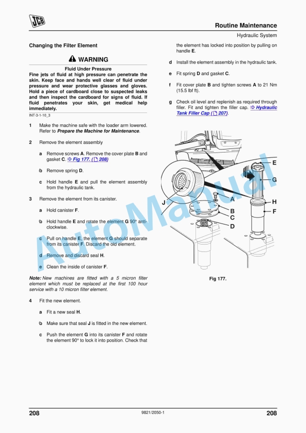 JCB 2CX Backhoe Loader With Tier 3 Engine Operator Manual 9821-2050 4 JCB 2CX Backhoe Loader With Tier 3 Engine Operator Manual 9821-2050 - Image 4