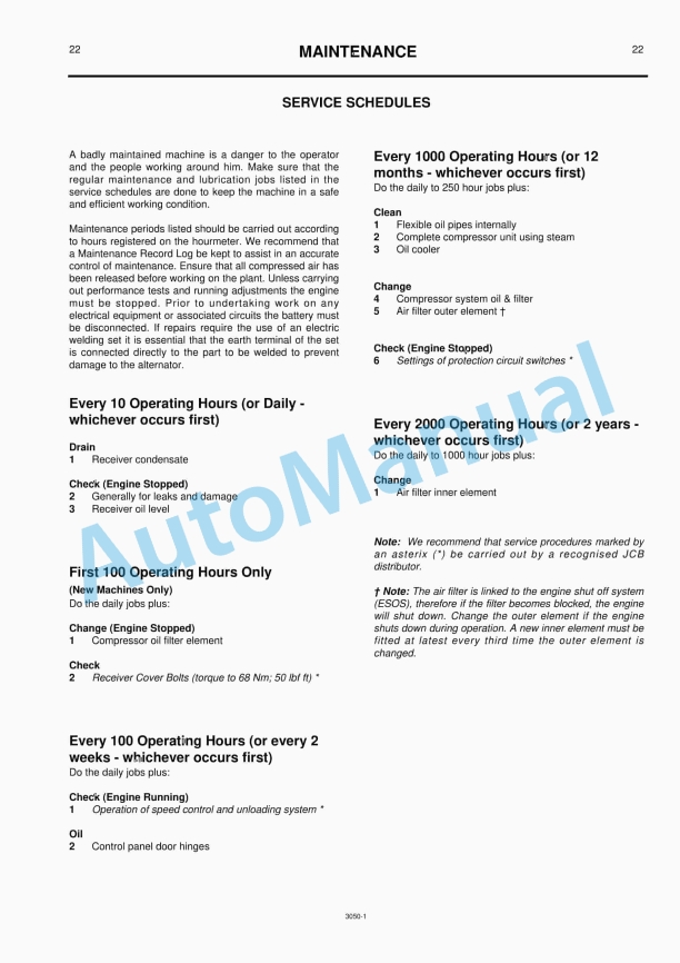 JCB 2CX Machine Operator Manual 3 JCB 2CX Machine Operator Manual - Image 3