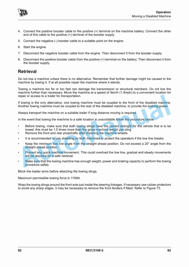 JCB 2DX, 2DXL Backhoe Loader Operator Manual 9831-3100 2 JCB 2DX, 2DXL Backhoe Loader Operator Manual 9831-3100 - Image 2