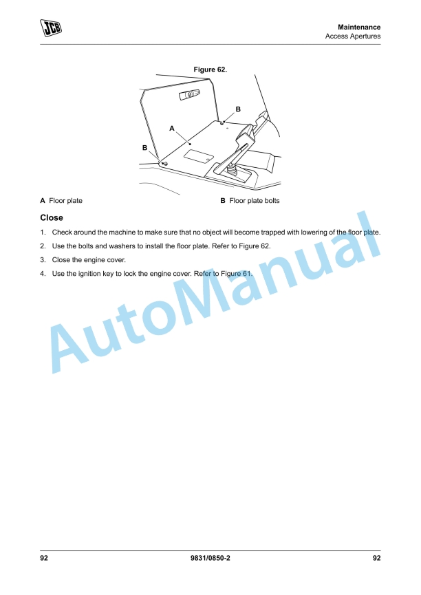 JCB 2TFT, 2THS, 2TST Operator Manual 9831-0850 3 JCB 2TFT, 2THS, 2TST Operator Manual 9831-0850 - Image 3