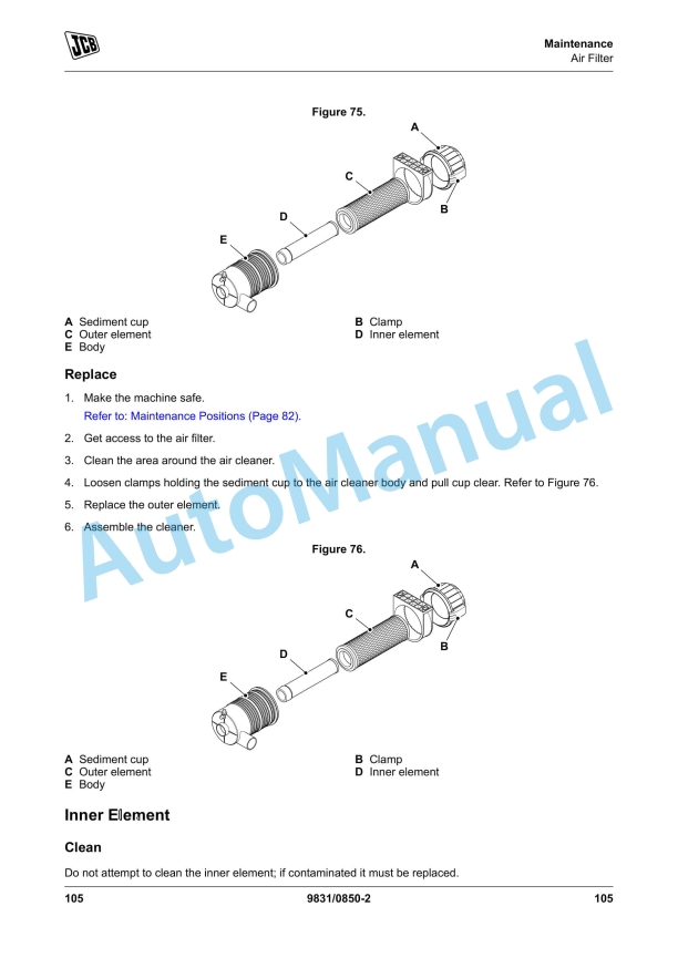 JCB 2TFT, 2THS, 2TST Operator Manual 9831-0850 4 JCB 2TFT, 2THS, 2TST Operator Manual 9831-0850 - Image 4