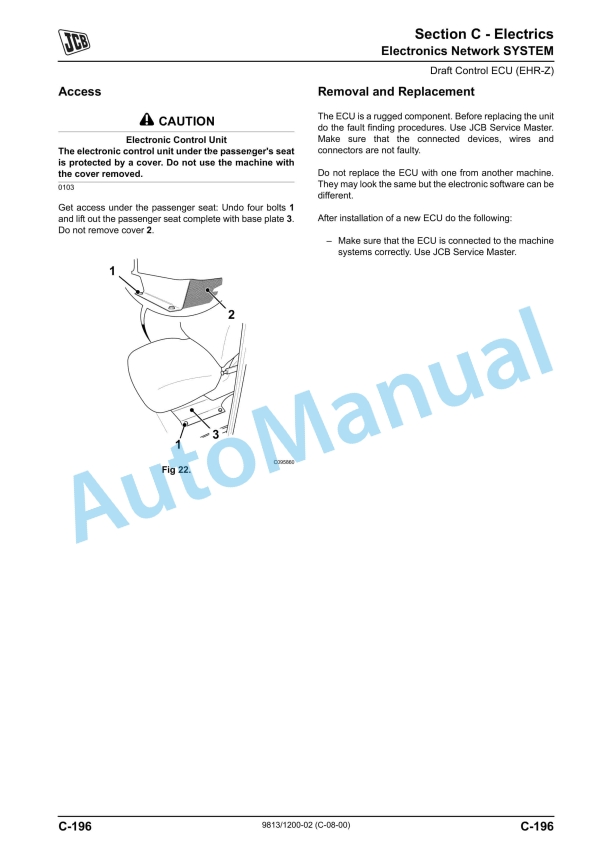 JCB 3200, 3230 Tier 4 Fastrac Service Manual 9813-1200 2 JCB 3200, 3230 Tier 4 Fastrac Service Manual 9813-1200 - Image 2