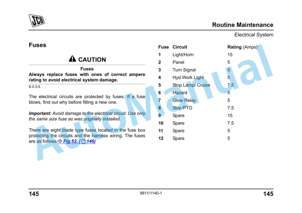 JCB 323 HST, 327 HST Operator Manual 4 JCB 323 HST, 327 HST Operator Manual - Image 4