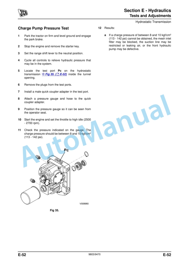 JCB 323 HST, 327 HST Service Manual 9803-9470 2 JCB 323 HST, 327 HST Service Manual 9803-9470 - Image 2