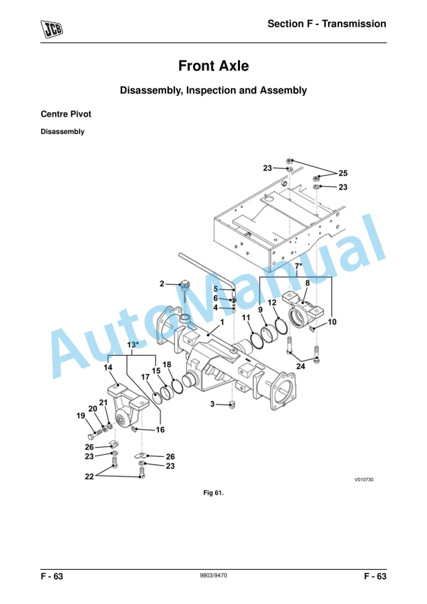 JCB 323 HST, 327 HST Service Manual 9803-9470 5 JCB 323 HST, 327 HST Service Manual 9803-9470 - Image 5