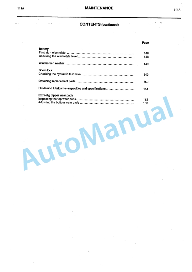 JCB 3C, 3CX, 3D, 4C Turbo, 4CN, Sitemaster Backhoe Operator Manual 9801-4513-2
