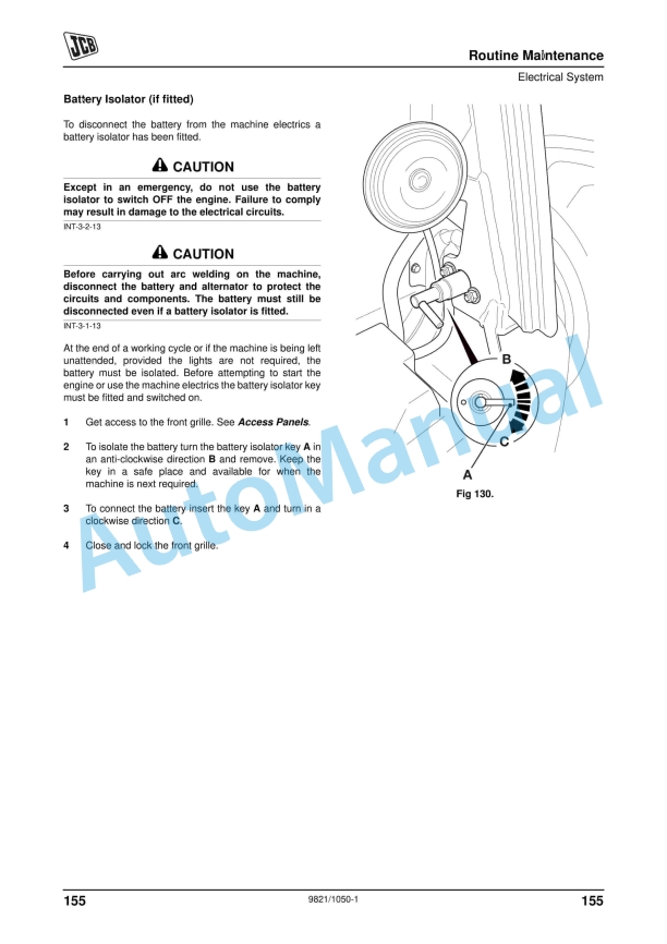 JCB 3C Backhoe Loader Operator Manual 9821-1050 3 JCB 3C Backhoe Loader Operator Manual 9821-1050 - Image 3