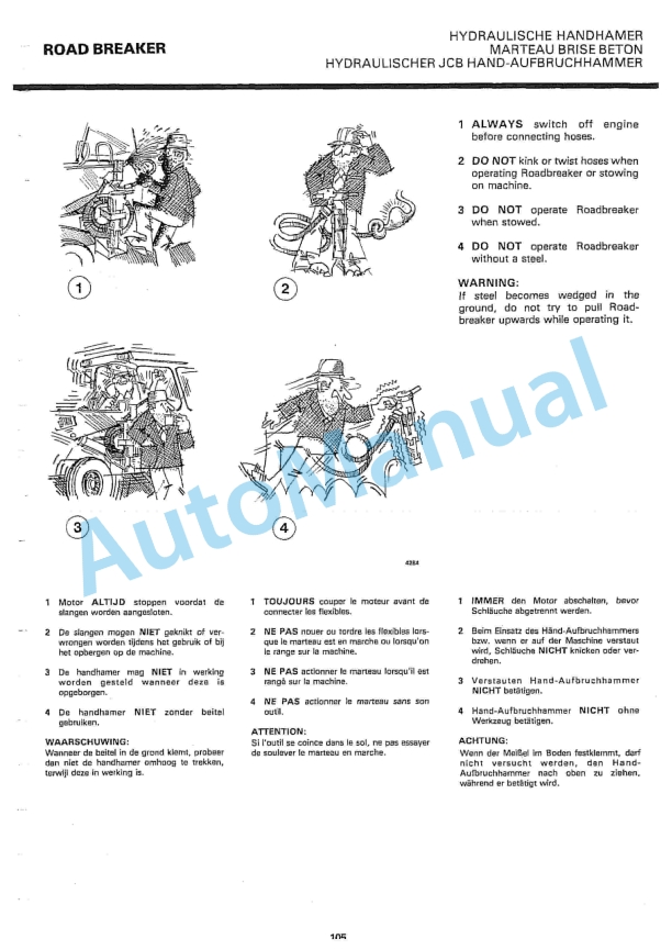 JCB 3C MK III, 3D MK III Operator Manual 9801-3600S-3