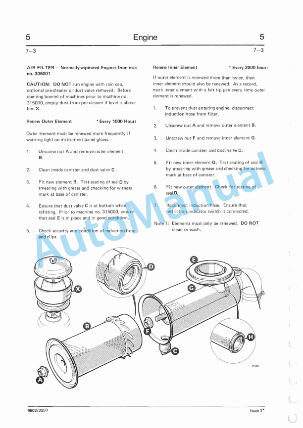 JCB 3CX, 4CX 290000 to 400000 Backhoe Loader Service Manual 9803-3250 2 JCB 3CX, 4CX 290000 to 400000 Backhoe Loader Service Manual 9803-3250-2