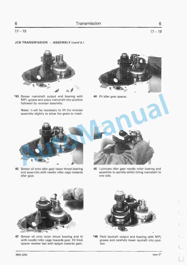 JCB 3CX, 4CX 290000 to 400000 Backhoe Loader Service Manual 9803-3250 3 JCB 3CX, 4CX 290000 to 400000 Backhoe Loader Service Manual 9803-3250-3