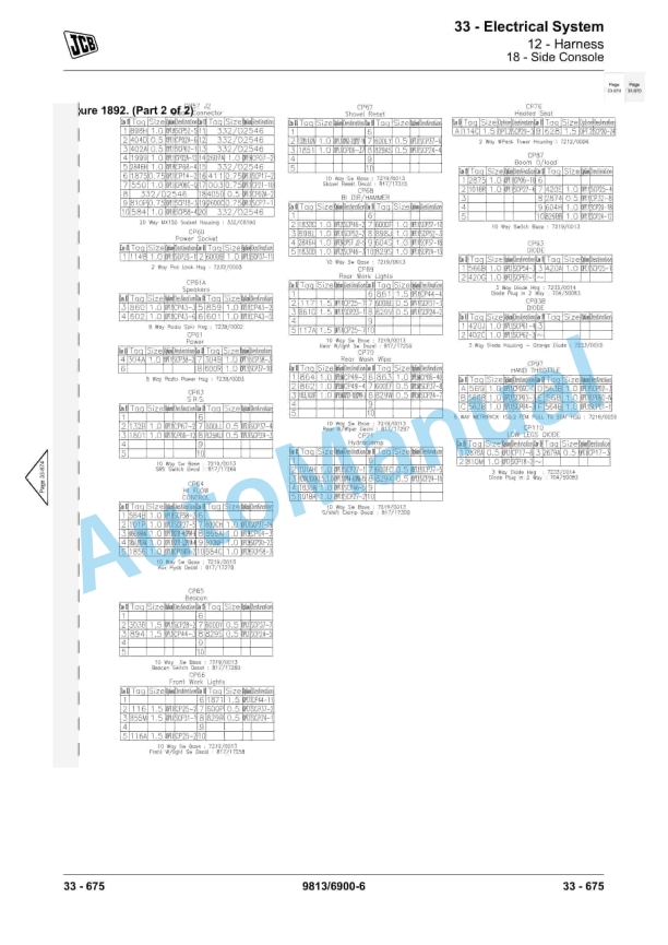 JCB 3CX, 4CX, 5CX, 5CX Wastemaster Eco Backhoe Loader Service Manual 9813-6900 5 JCB 3CX, 4CX, 5CX, 5CX Wastemaster Eco Backhoe Loader Service Manual 9813-6900 - Image 5